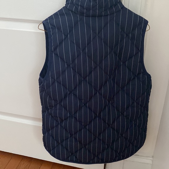 J.Crew Navy pinstriped Excursion quilted vest - Picture 10 of 12